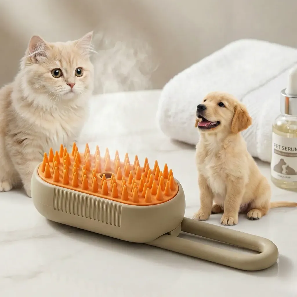 SteamGroom™ 3-in-1 Pro Pet Massage & Spray Brush